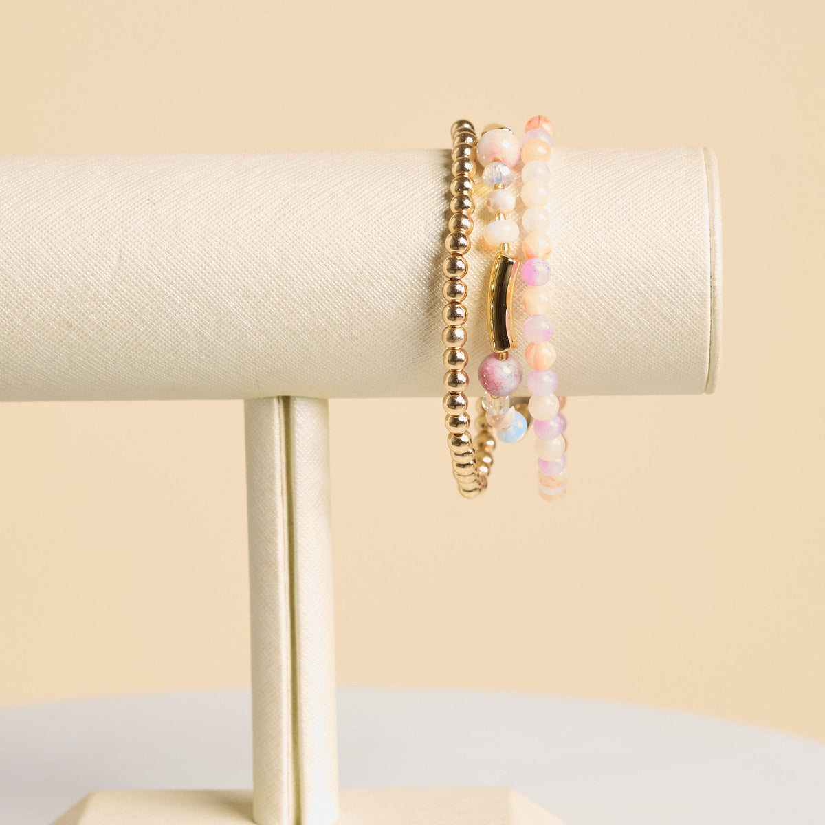 Multi Color Beaded Stretch Bracelet